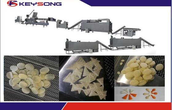 China Big Capacity Golgappa Making Machine , Snacks Frying Machine / Pellet Frying Line supplier