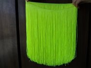 Fluorescent green color ODM design polyester bullion fringes for costume decoration