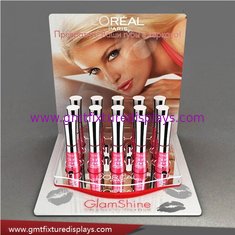 China Advertising Acrylic Lipstick Display Stand Plexiglass Lucite Makeup Counter Lipstick Holder supplier