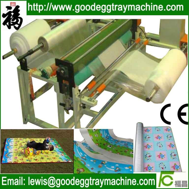 PE foam laminating embossing machine for baby crawling mat making