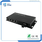 Reliable 10/100M Ethernet Dual Fiber 4-RJ45 Port Single/Multi Mode Optical Media Converter