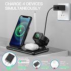 4 in 1 Wireless Charger for Apple Watch &amp; AirPods &amp; Pencil Charging Dock Station, Nightstand Mode for iWatch Series SE/6 supplier