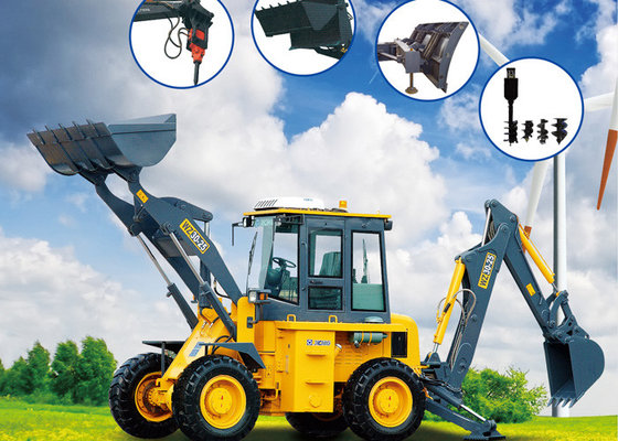 China Multi - Purpose 0.3 CBM Rear Bucket Samll Front End Loader With Backhoe supplier
