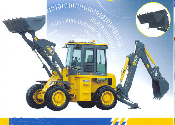 China 65kw Engine Loading Bucket 1.0 CBM Tractor Loader Backhoe With 9500 Kg Operating Weight supplier