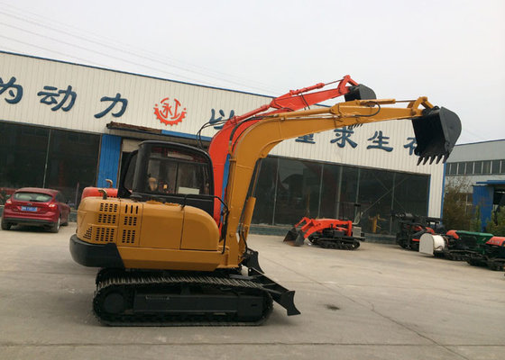 China 0.38 M3 Compact Wheel Excavators Machines , 6 Ton Long Arm Excavator supplier