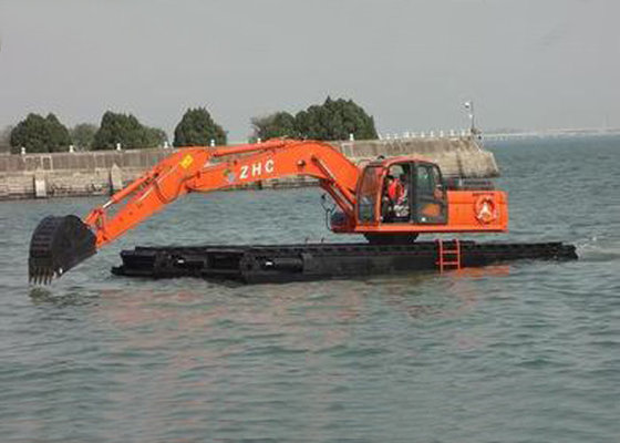 China Multifunctional Amphibious Excavator , Shallow Water Hydraulic Crawler Excavator supplier