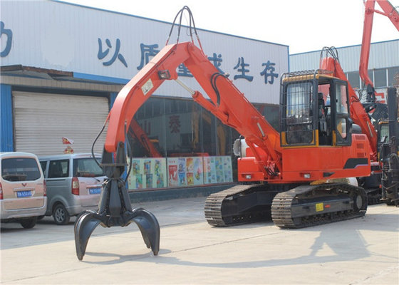 China Double power diesel engine and electricity motor crawler excavator with scrap meter grapple supplier