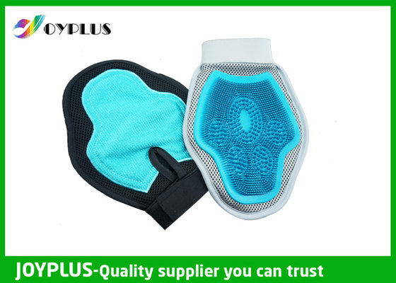 China Blue White Rubber Pet Brush Pet Grooming Glove Light Weight High Effcient supplier
