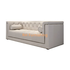 Hotel lobby sofa in Classic design of light grey fabric cushion for 3 set Lounge sofa from Shenzhen to USA furniture
