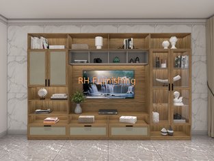 Integral Wall Cabinet Display Shelves And TV Floor Stand With tall made by china closet factory
