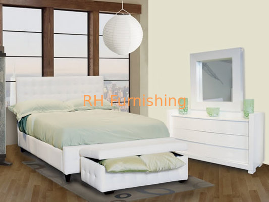 Cheap Bedroom Furniture for Apartment, Leather Bed supplier