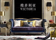 French Neoclassical Style Furniture Villa Living Room Imported Leather Sofa Single-seat Double-seat Three-seat Sofa set supplier