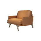 Modern wood sofa furniture for Lobby leisure used leather upholstery used Ash wood legs supplier