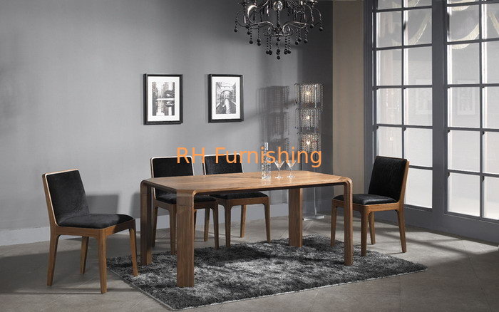 Modern Dining Room Furniture,Walnut Wood Dining Table,Chiars supplier