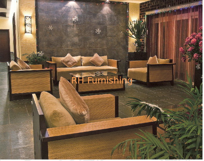 Lobby Aera Furniture,Rattan/Wicker Sofa and Coffee Table,RA-009 supplier