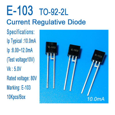 China DIODE Current Regulative Diode E-103 TO-92-2L 10.0mA CRD supplier