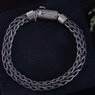 Retro Handmade 925 Sterling Silver Rope Chain Mens Bracelet(060670)