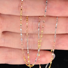 18K Yellow Gold  Rose Gold White Gold Three Tone Chain Women Necklace (NG0111)