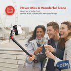 Selfie Stick Monopod, Waterproof Flexible Hand Grip with Remote Control for Travel Live Streaming