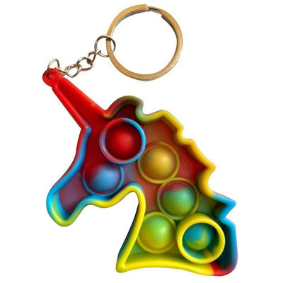 Pop It Rainbow Fidget Toy Sensory Square Popit Pack Mini Simple Dimple Popper Keychain Set,Popitz Popet Game