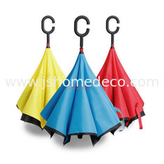 China Double layer canopy inside out reversible umbrella, upside down umbrella, reverse inverted umbrella supplier