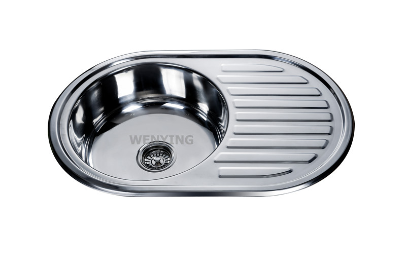 WY-7750 #201 long round kitchen sink