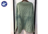 Korean Stylish Crew Neck Cable Knit Cardigan , Big Loose Winter Wool Jumpers
