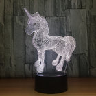 Hot sales Acrylic LED Table Desk Lamp 7 Colorful LED 3D Optical Illusion Night light With ABS Base