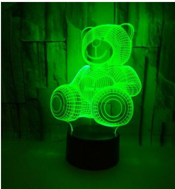 Hot sales Creative acrylic desk 3D Illusion Light 3D LED night lamp for promotion