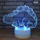 3D Dinosaurs Visual Light 7 Colors Touch Table Desk night light projector kids