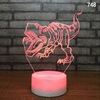 3D Dinosaurs 01 Visual Light 7 Colors Touch Table Desk night light for room decoration