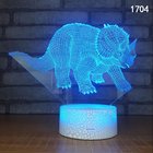 3D Dinosaurs 02 Visual Light 7 Colors Touch Table Desk night light for room decoration