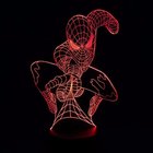 Superhero Spiderman 3D Table Lamp Optical Illusion Bulbing able Desk night light projector kids