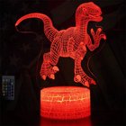 Red Color Kids Christmas Gift Birthday Toy Dinosaur Night Lights 3D Illusion Lamp Animal Light Led Lamp
