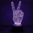 Bedroom decor 3D Illusion Victory Gesture Touch Control 7 Colors Change Night Light with USB Charger For Kids Christmas