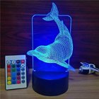 RGB 3D Unicorn LED Desk Lamp Remote Control Night light Kid Cartoon Lantern Gift