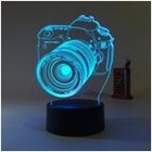 Hot sale Clock design 3D LED Touch Control 7 Colors Change Night Light with USB Charger For Kids Christmas