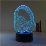 Cute expression 3D LED Night Light for Kids Bedroom RGB 7 colors changing illusion visual desk lamp night light in bulk