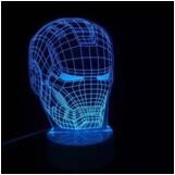 Hot sale 3D LED Illusion Victory Gesture Touch Control 7 Colors Change Night Light with USB Charger For Kids