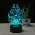 Hot sales Acrylic LED Table Desk Lamp 7 Colorful LED 3D Optical Illusion Night lamp With ABS Base