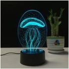 Hot sales Home decorate 3D Illusion guitar design Plug Powered Dimmable LED Desk Lamp Night Light  for gift