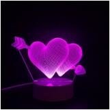 3D Illusion Multicolor LED Bedside Night Light Lamp with touchable Swith wholesales