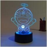 Science fiction 3D Illusion Multicolor LED Bedside Night Light Lamp with touchable Swith wholesales