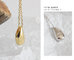 Lanciashow 925 Sterling Silver Gold Plated Teardrop Pendant Chain Necklace supplier