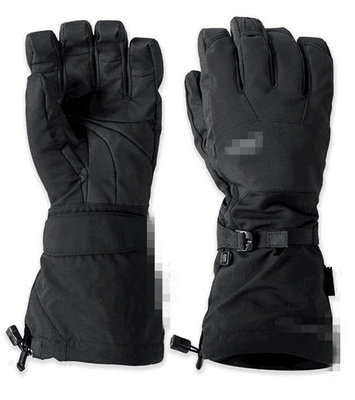 China waterproof winter gloves outdoor gloves snow gloves mountain gloves black color adults size polyester fabric supplier