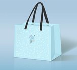 christmas printed custom design shopping paper bag 250g c1s art paper,cheap paper bag with bow tie ribbon