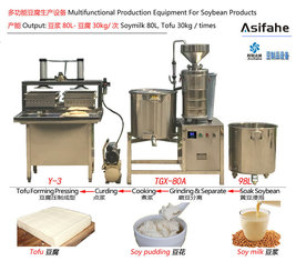 China CE certificated customized Automatic tofu production line Small Scale Tofu Making Machine /Soy Milk /Tofu Production Lin supplier
