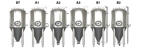 1000L 2000L cone fermenter with cooling jacket FVs, BBT supplier