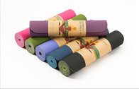 Factory direct sell tpe two-side color yoga mat 6mm green tasteless leisure fitness mat can be customized