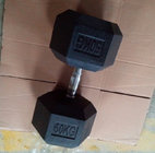 Fitness plastic iron plated dumbbell hexagonal fixed dumbbell 1-10kg 2.5-50kg commercial men's dumbbell